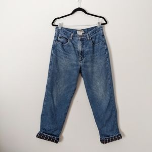 L.L.Bean Classic Fit Cotton Flannel Lined Straight Leg Jeans Mens Sz 33 x 29